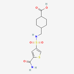 4-[({[5-(Aminocarbonyl)thien-3-yl]sulfonyl}amino)methyl]cyclohexanecarboxylic acid