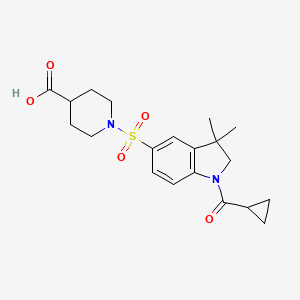 1-{[1-(cyclopropylcarbonyl)-3,3-dimethyl-2,3-dihydro-1H-indol-5-yl]sulfonyl}piperidine-4-carboxylic acid