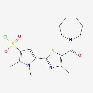 5-[5-(azepan-1-ylcarbonyl)-4-methyl-1,3-thiazol-2-yl]-1,2-dimethyl-1H-pyrrole-3-sulfonyl chloride