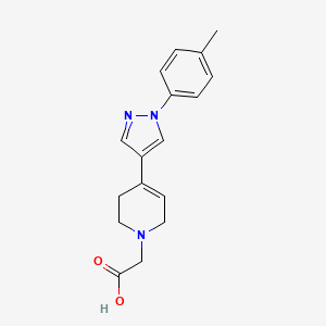 molecular formula C17H19N3O2 B7875863 [4-[1-(4-Methylphenyl)-1H-pyrazol-4-yl]-3,6-dihydropyridin-1(2H)-yl]acetic acid hydrochloride 