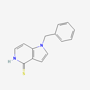 molecular formula C14H12N2S B7875873 1-benzyl-1,5-dihydro-4H-pyrrolo[3,2-c]pyridine-4-thione 