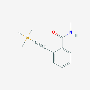 molecular formula C13H17NOSi B7875877 n-Methyl-2-[(trimethylsilyl)ethynyl]benzamide 