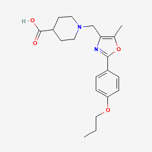 1-{[5-Methyl-2-(4-propoxyphenyl)-1,3-oxazol-4-YL]methyl}piperidine-4-carboxylic acid