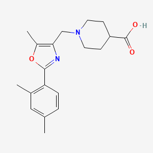 1-((2-(2,4-Dimethylphenyl)-5-methyloxazol-4-yl)methyl)piperidine-4-carboxylic acid