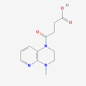 molecular formula C12H15N3O3 B7875957 4-(4-methyl-3,4-dihydropyrido[2,3-b]pyrazin-1(2H)-yl)-4-oxobutanoic acid 