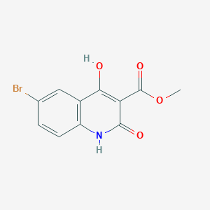 molecular formula C11H8BrNO4 B7875998 Methyl 6-bromo-4-hydroxy-2-oxo-1,2-dihydroquinoline-3-carboxylate 