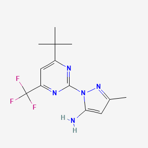 1-[4-tert-butyl-6-(trifluoromethyl)pyrimidin-2-yl]-3-methyl-1H-pyrazol-5-amine