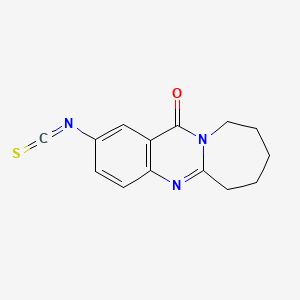 molecular formula C14H13N3OS B7876054 2-isothiocyanato-7,8,9,10-tetrahydroazepino[2,1-b]quinazolin-12(6H)-one 