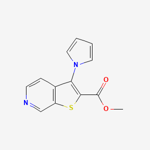 molecular formula C13H10N2O2S B7876068 methyl 3-(1H-pyrrol-1-yl)thieno[2,3-c]pyridine-2-carboxylate 