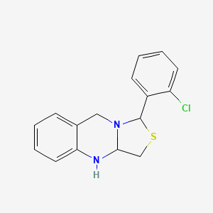 molecular formula C16H15ClN2S B7876091 1-(2-Chlorophenyl)-3,3a,4,9-tetrahydro[1,3]thiazolo[4,3-b]quinazoline 