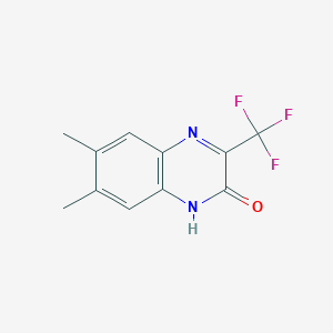 molecular formula C11H9F3N2O B7876110 3-(Trifluoromethyl)-6,7-dimethylquinoxaline-2(1H)-one 