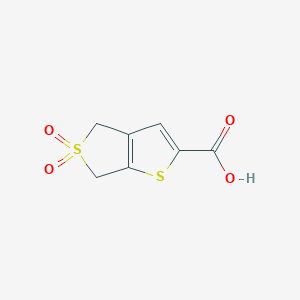 molecular formula C7H6O4S2 B7876148 4,6-Dihydrothieno[3,4-b]thiophene-2-carboxylic acid 5,5-dioxide 