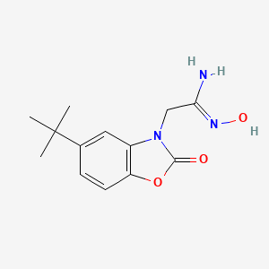 molecular formula C13H17N3O3 B7876201 (1Z)-2-(5-tert-butyl-2-oxo-1,3-benzoxazol-3(2H)-yl)-N'-hydroxyethanimidamide 