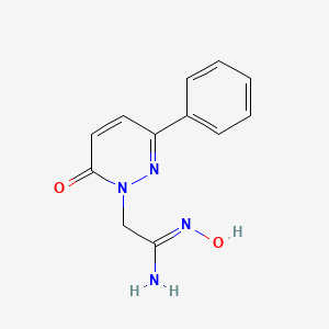 molecular formula C12H12N4O2 B7876205 (1Z)-N'-hydroxy-2-(6-oxo-3-phenylpyridazin-1(6H)-yl)ethanimidamide 