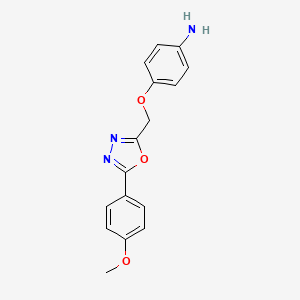 molecular formula C16H15N3O3 B7876220 4-{[5-(4-甲氧基苯基)-1,3,4-恶二唑-2-基]甲氧基}苯胺 