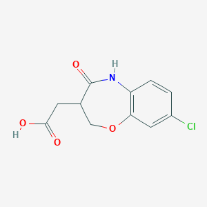 2-(8-Chloro-4-oxo-2,3,4,5-tetrahydro-1,5-benzoxazepin-3-yl)acetic acid