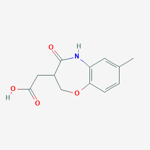 2-(7-Methyl-4-oxo-2,3,4,5-tetrahydro-1,5-benzoxazepin-3-yl)acetic acid