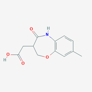 2-(8-Methyl-4-oxo-2,3,4,5-tetrahydro-1,5-benzoxazepin-3-yl)acetic acid