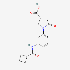 1-{3-[(Cyclobutylcarbonyl)amino]phenyl}-5-oxopyrrolidine-3-carboxylic acid