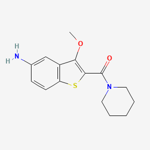 (5-Amino-3-methoxy-1-benzothiophen-2-yl)(piperidino)methanone