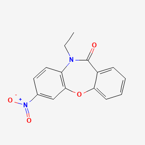 molecular formula C15H12N2O4 B7876266 10-乙基-7-硝基二苯并[b,f][1,4]恶氮杂卓-11(10H)-酮 