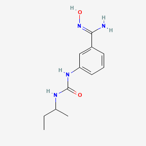 molecular formula C12H18N4O2 B7876324 3-{[(sec-butylamino)carbonyl]amino}-N'-hydroxybenzenecarboximidamide 