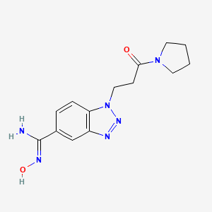 N'-hydroxy-1-(3-oxo-3-pyrrolidin-1-ylpropyl)-1H-1,2,3-benzotriazole-5-carboximidamide