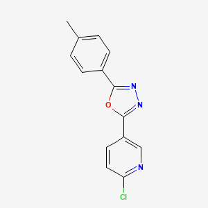 2-Chloro-5-[5-(4-methylphenyl)-1,3,4-oxadiazol-2-YL]pyridine