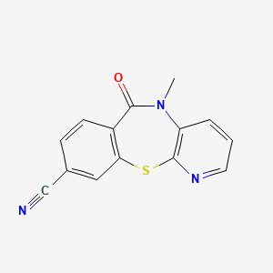 molecular formula C14H9N3OS B7876394 5-Methyl-6-oxo-5,6-dihydropyrido[2,3-b][1,4]benzothiazepine-9-carbonitrile 