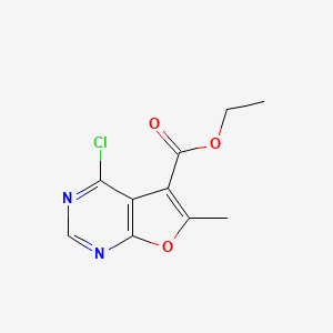 molecular formula C10H9ClN2O3 B7876472 Ethyl 4-chloro-6-methylfuro[2,3-d]pyrimidine-5-carboxylate 
