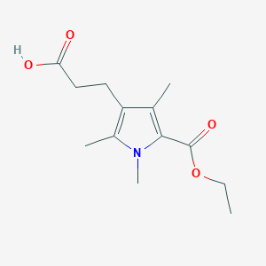 molecular formula C13H19NO4 B7876478 3-[5-(ethoxycarbonyl)-1,2,4-trimethyl-1H-pyrrol-3-yl]propanoic acid 