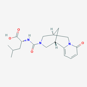 molecular formula C18H25N3O4 B7876499 ((1S,5S)-8-Oxo-1,3,4,5,6,8-hexahydro-2h-1,5-methanopyrido[1,2-a][1,5]diazocine-3-carbonyl)-d-leucine 