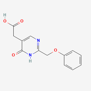 molecular formula C13H12N2O4 B7876517 [6-Oxo-2-(phenoxymethyl)-1,6-dihydropyrimidin-5-yl]acetic acid 