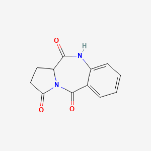 molecular formula C12H10N2O3 B7876539 1H-Pyrrolo[2,1-c][1,4]benzodiazepine-3,5,11(2H,10H,11aH)-trione 