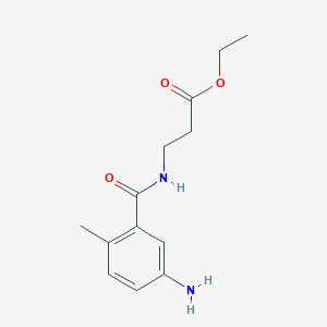 molecular formula C13H18N2O3 B7876553 Ethyl 3-[(5-amino-2-methylphenyl)formamido]propanoate 
