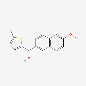 molecular formula C17H16O2S B7876572 (6-Methoxynaphthalen-2-yl)(5-methylthiophen-2-yl)methanol CAS No. 1443350-98-8