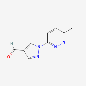 molecular formula C9H8N4O B7876588 1-(6-Methylpyridazin-3-yl)-1H-pyrazole-4-carbaldehyde 