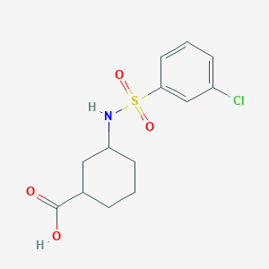 molecular formula C13H16ClNO4S B7876661 3-[(3-Chlorophenyl)sulfonylamino]cyclohexane-1-carboxylic acid 