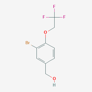 molecular formula C9H8BrF3O2 B7876673 (3-Bromo-4-(2,2,2-trifluoroethoxy)phenyl)methanol 