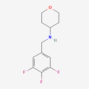 N-[(3,4,5-trifluorophenyl)methyl]oxan-4-amine