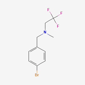 molecular formula C10H11BrF3N B7876688 N-(4-Bromobenzyl)-2,2,2-trifluoro-N-methylethan-1-amine 
