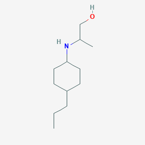 molecular formula C12H25NO B7876701 2-[(4-Propylcyclohexyl)amino]propan-1-ol 
