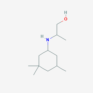 molecular formula C12H25NO B7876704 2-[(3,3,5-Trimethylcyclohexyl)amino]propan-1-ol 