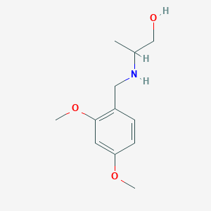 molecular formula C12H19NO3 B7876708 2-[(2,4-Dimethoxyphenyl)methylamino]propan-1-ol 