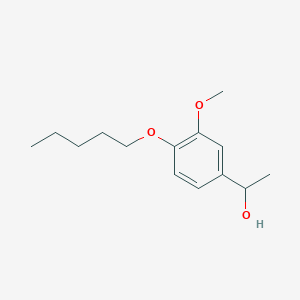 molecular formula C14H22O3 B7876717 1-(3-Methoxy-4-(pentyloxy)phenyl)ethanol 