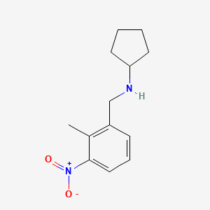 molecular formula C13H18N2O2 B7876739 N-(2-methyl-3-nitrobenzyl)cyclopentanamine 