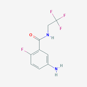 molecular formula C9H8F4N2O B7876790 5-Amino-2-fluoro-N-(2,2,2-trifluoro-ethyl)-benzamide 
