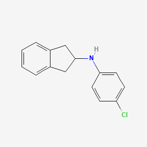molecular formula C15H14ClN B7876797 N-(4-chlorophenyl)-2,3-dihydro-1H-inden-2-amine 
