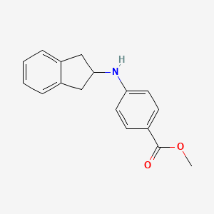 molecular formula C17H17NO2 B7876799 4-(Indan-2-ylamino)-benzoic acid methyl ester 