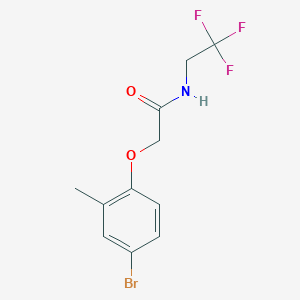 molecular formula C11H11BrF3NO2 B7876807 2-(4-bromo-2-methylphenoxy)-N-(2,2,2-trifluoroethyl)acetamide 